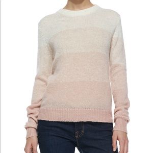 Joie Dorianna Ombré White/Pink Wool Sweater